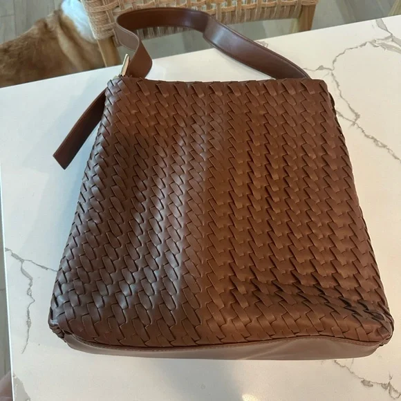 a new day Woven Shoulder Tote Bag - Brown - Picture 2 of 5